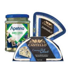 Apetina witte kaas, Castello creamy blue of danablu